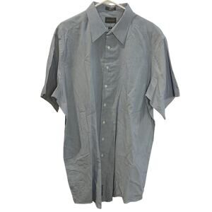 Menswear Alexander Lloyd Men's 18 Tall Gray Shortsleeve Button Down Casual Shirt